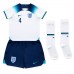 England Declan Rice #4 Hjemmebanesæt Børn VM 2022 Kortærmet (+ Korte bukser)